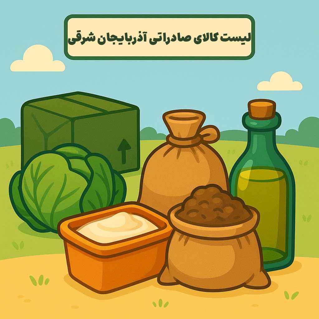 لیست کالای صادراتی آذربایجان شرقی