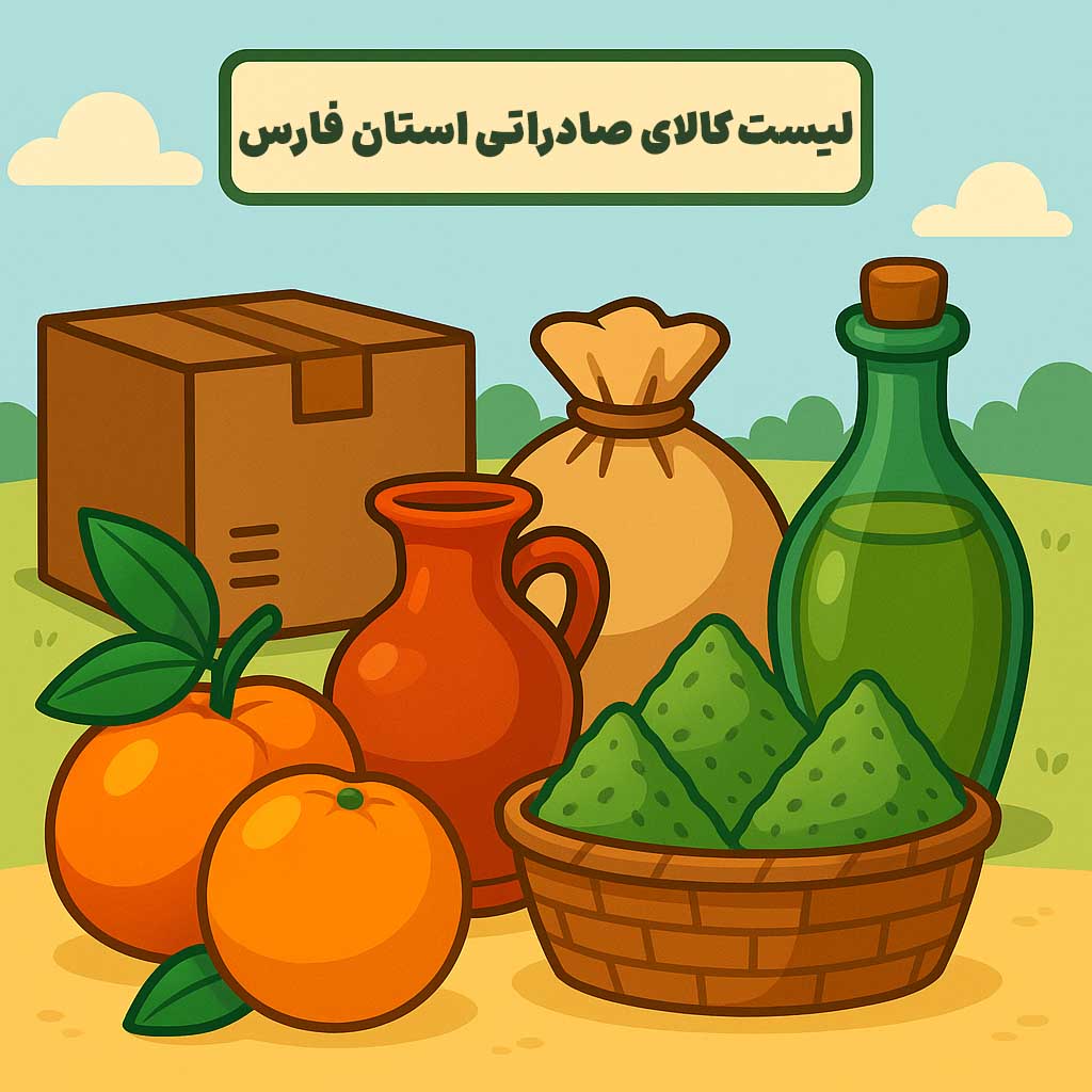لیست کالای صادراتی استان فارس